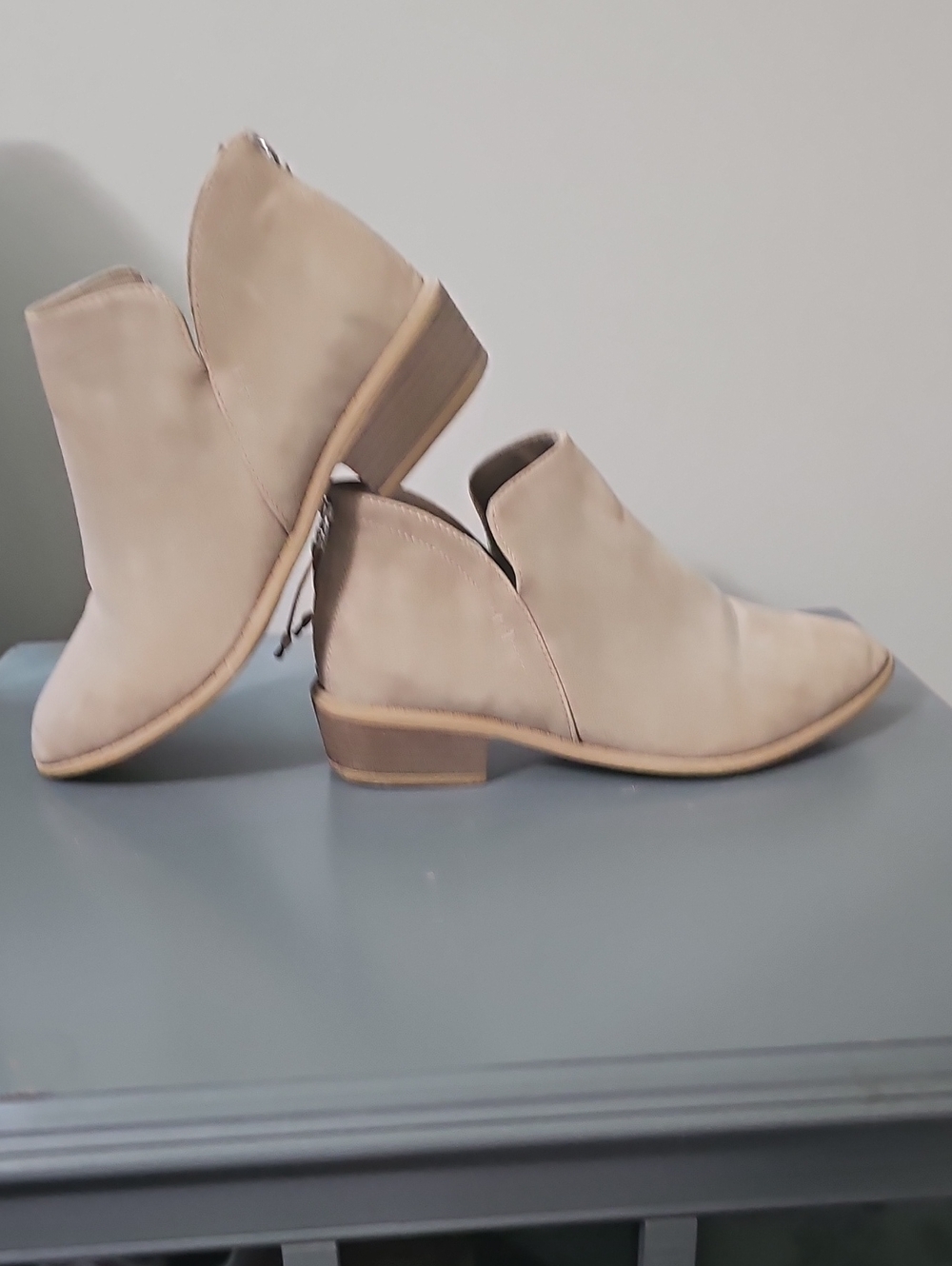 Women’s Taupe Cutout Ankle Booties